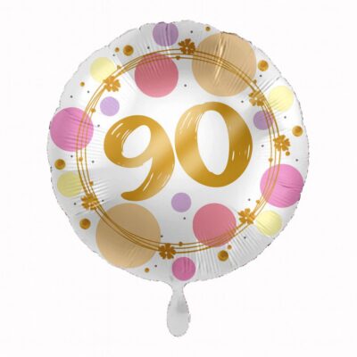 90 geburtstag ballon goldene aufschrift 43cm ballonwerk