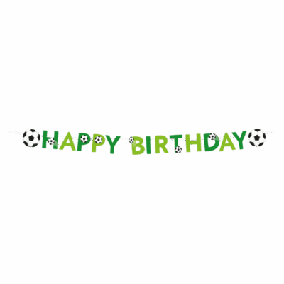 Banner Happy Birthday Fußball 300x17cm
