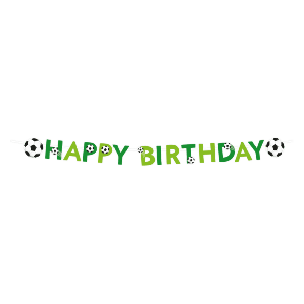 Banner Happy Birthday Fußball 300x17cm