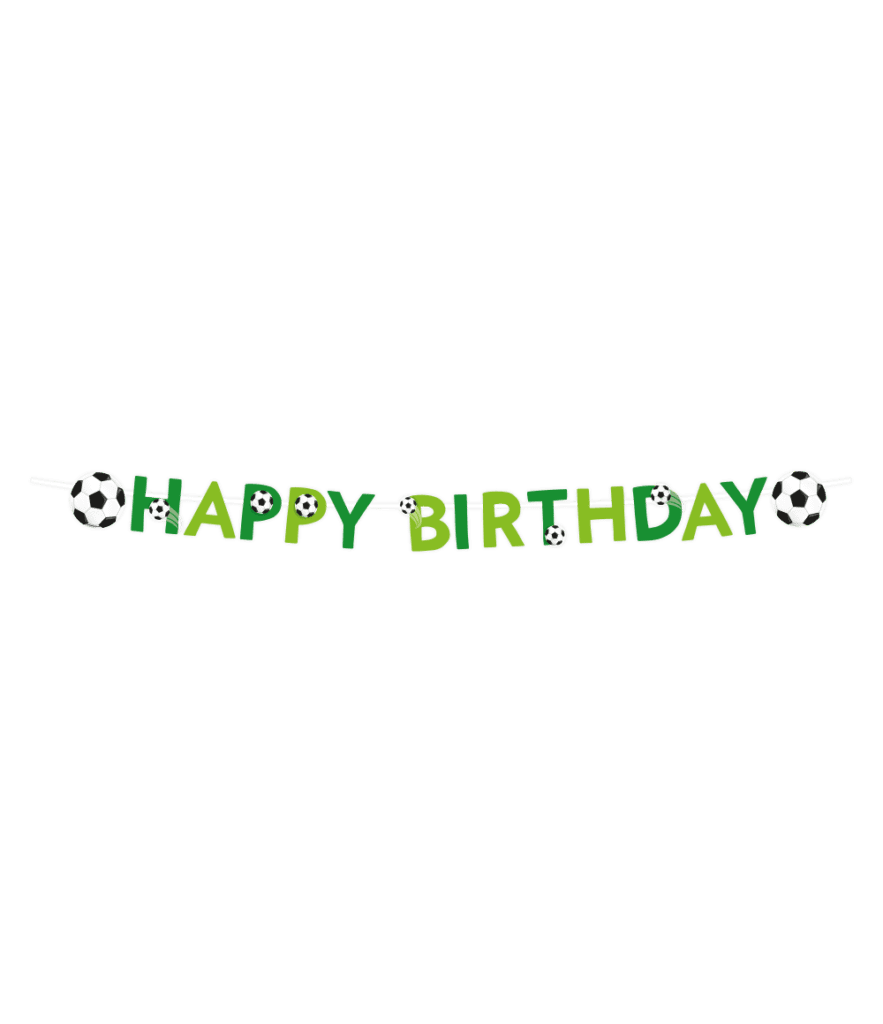 Banner Happy Birthday Fußball 300x17cm
