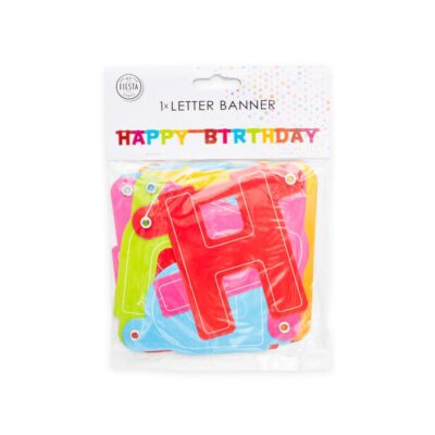 Buchstaben Banner Happy Birthday Bunt 1,6m