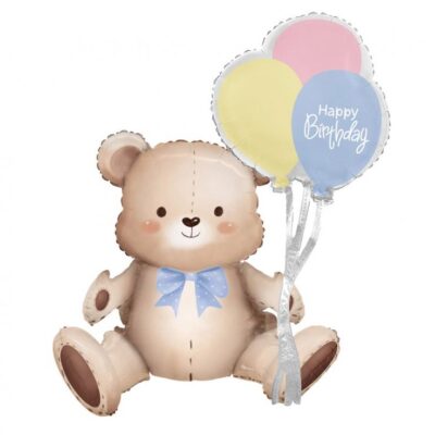 Folienballon Teddy mit Ballonstrauß 1