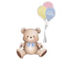 Folienballon Teddy mit Ballonstrauß