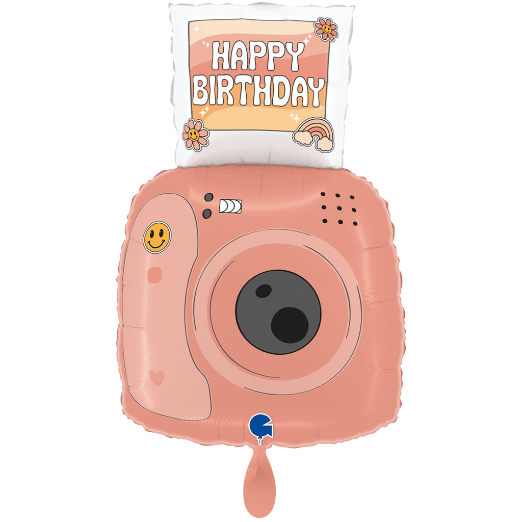 Happy Birthday Kamera 37x58cm