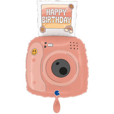 Happy Birthday Kamera 37x58cm