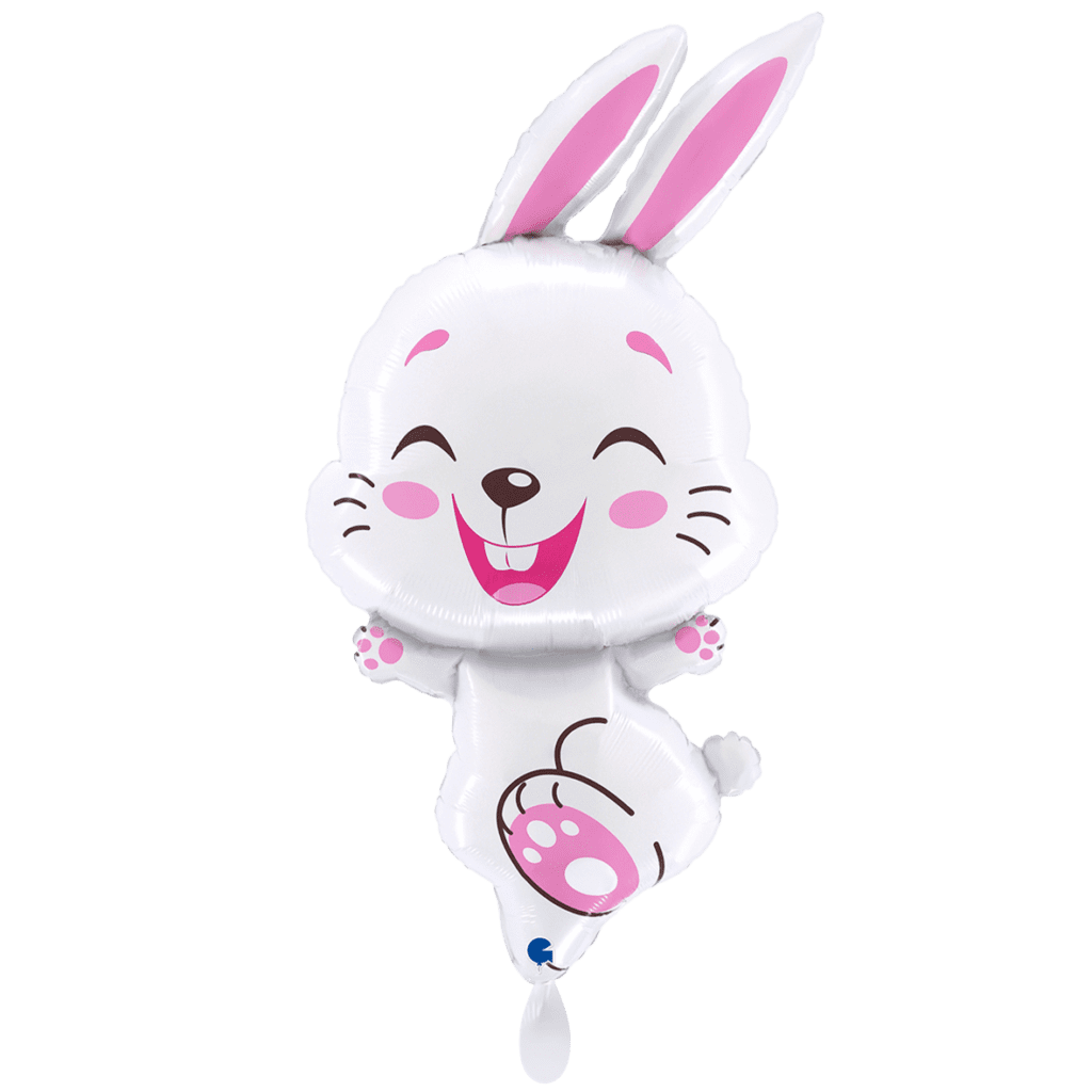 Hase Pink Weiß 50x87cm