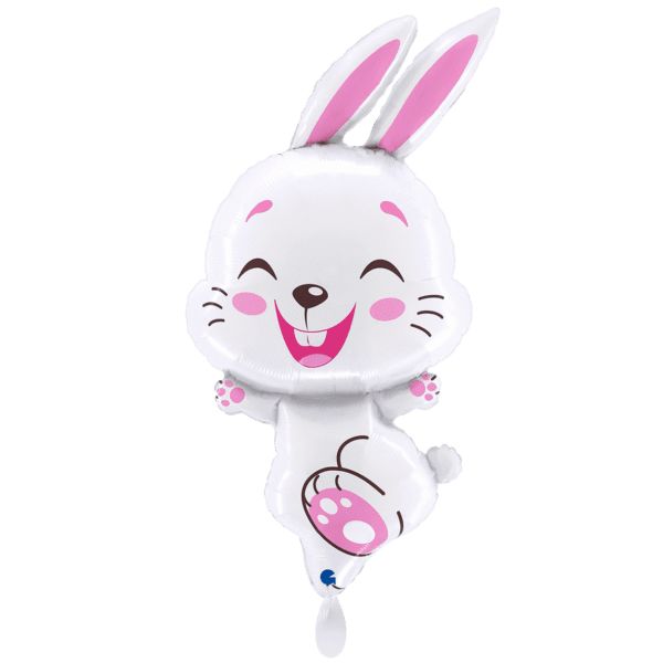 Hase Pink Weiß 50x87cm