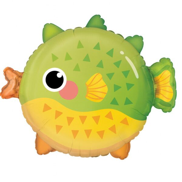 Kugelfisch 48x41cm Ballon – die originelle Partydekoration mit maritimem Flair