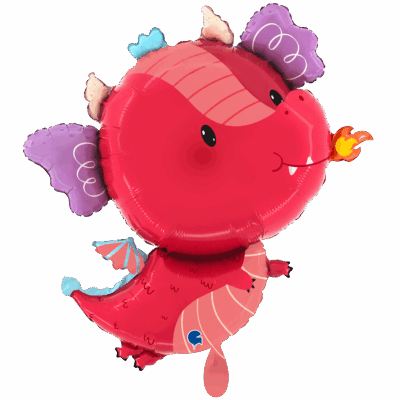 Lustiger Drache 63x72cm
