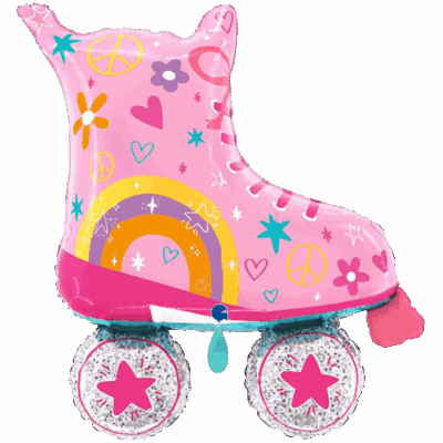 Pinke Rollschuhe Holographic 66x69cm