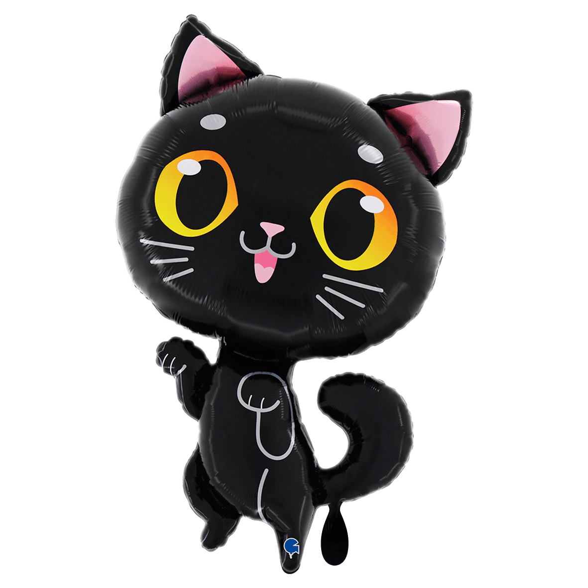 Schwarze lächelnde Katze 45x72cm Schwarze lächelnde Katze 45x72cm