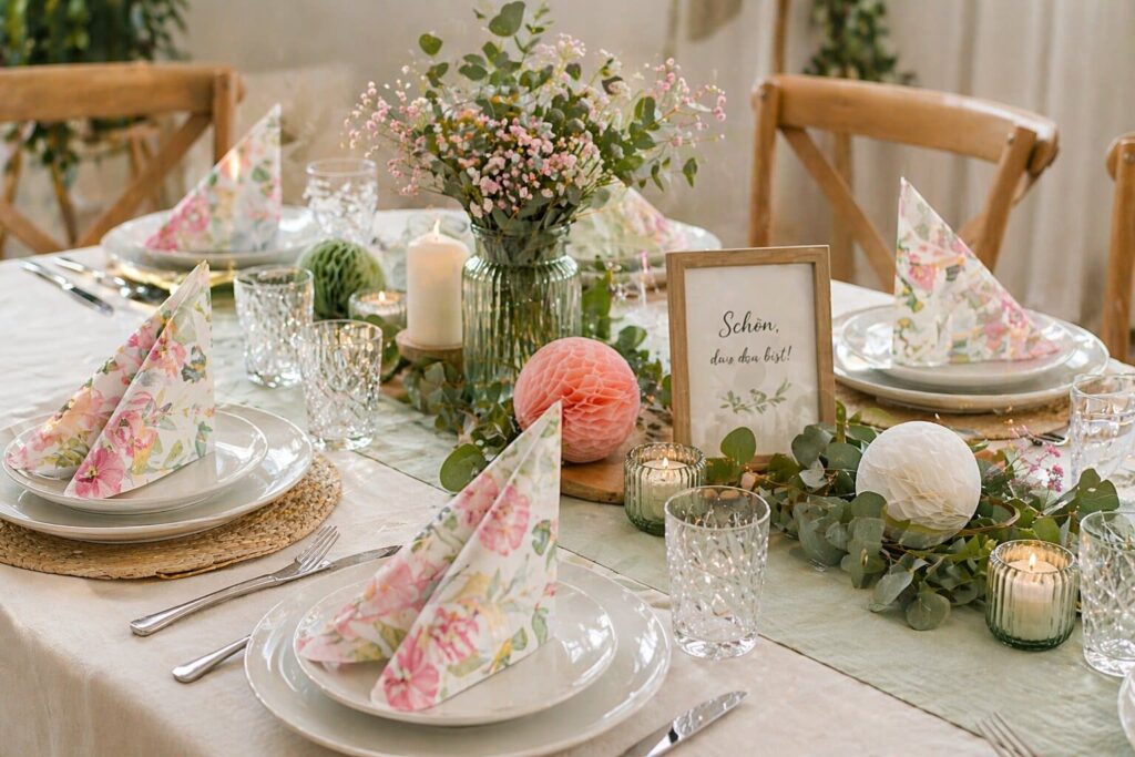 Servietten Tischdeko Frühling