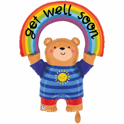 Teddy mit Regenbogen get well soon 99cm