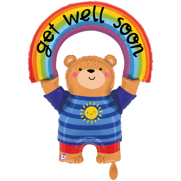 Teddy mit Regenbogen get well soon 99cm