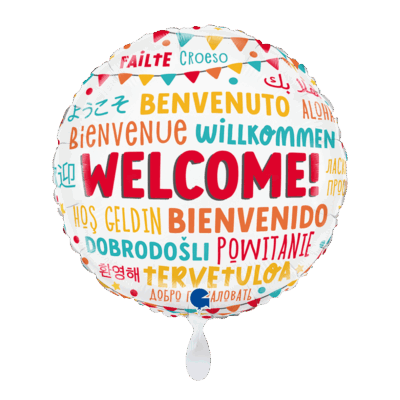 Willkommen bunt 43cm