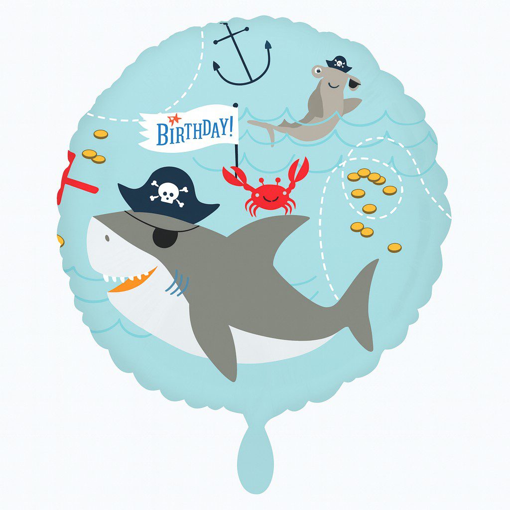 ahoi birthday ballon 43cm maritime geburtstagsdeko ballonwerk