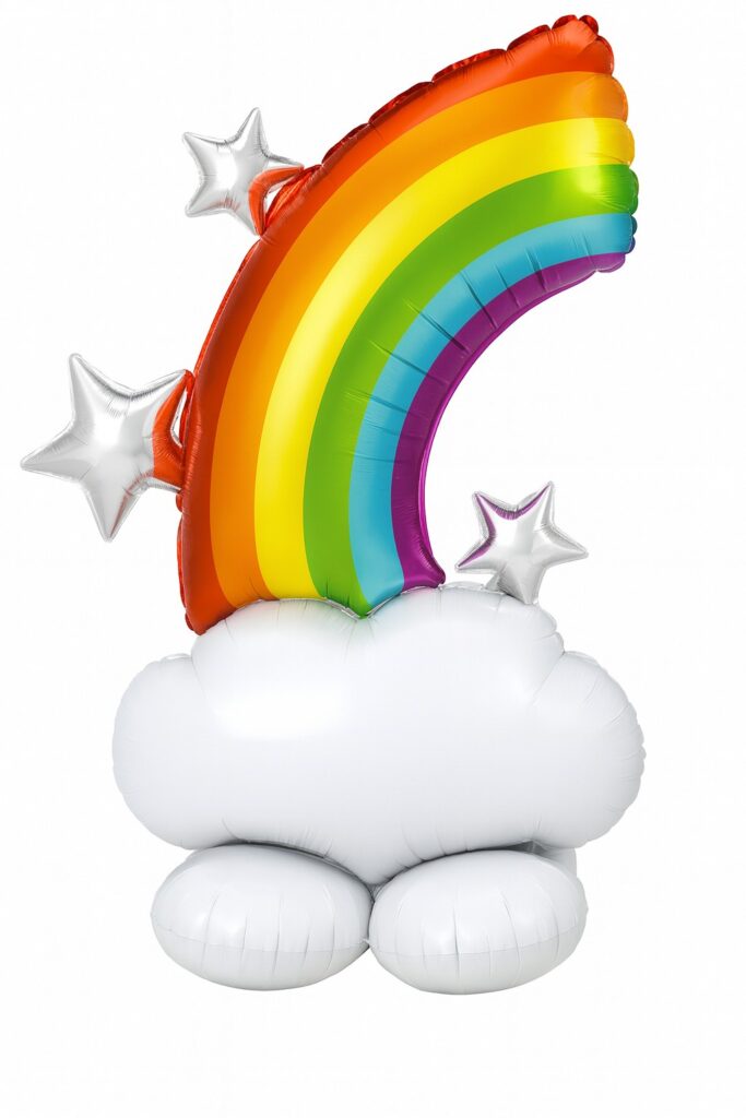 airloonz regenbogen 132cm folienballon partydeko ballonwerk