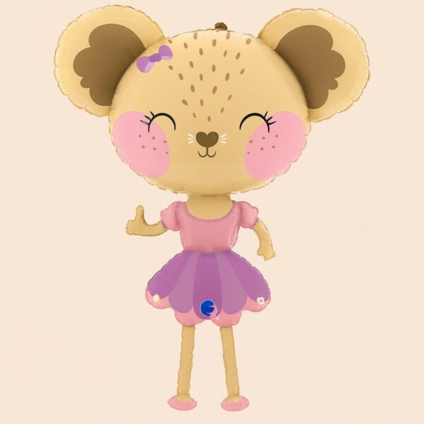 airwalker ballerina maus 91cm folienballon ballonwerk