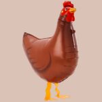 airwalker braunes huhn ballon tierdeko