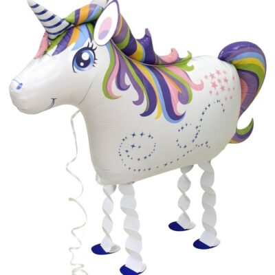 airwalker einhorn mit offenen augen magische deko ballonwerk