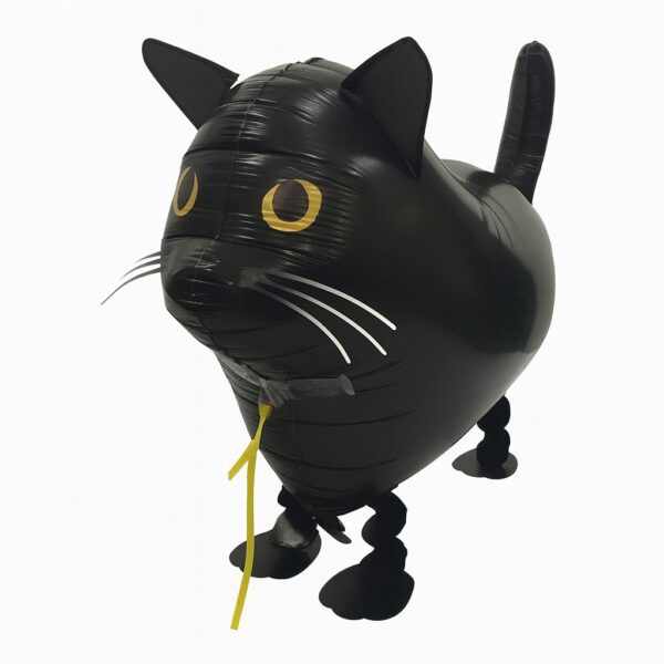 airwalker katze schwarz originelle ballondeko geburtstag feier ballonwerk