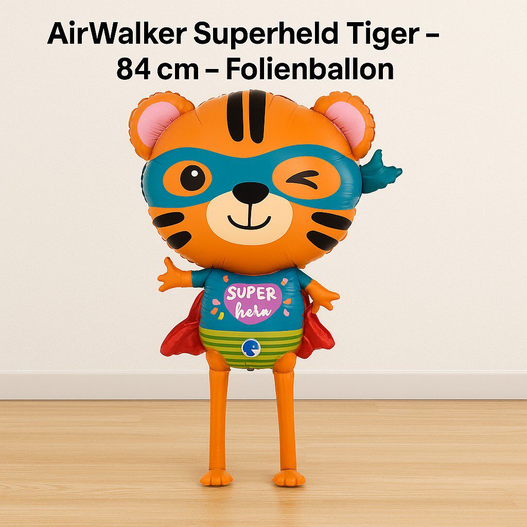 airwalker superheld tiger 84cm folienballon ballonwerk airwalker superheld tiger 84cm folienballon ballonwerk