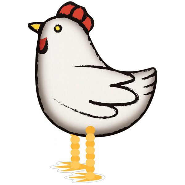 airwalker weisse henne tierballon partydeko ballonwerk