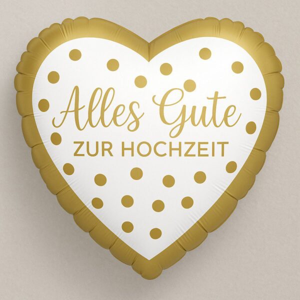 alles gute zur hochzeit folienballon 43cm ballonwerk