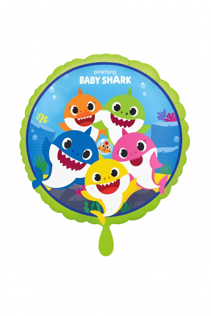 baby shark ballon familie 43cm froehliche deko ballonwerk