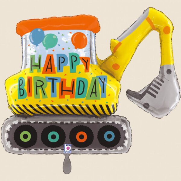 bagger happy birthday partydekoration 79cm ballonwerk