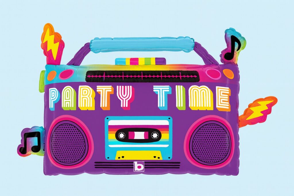 ballon boombox party time 74cm highlight ballonwerk