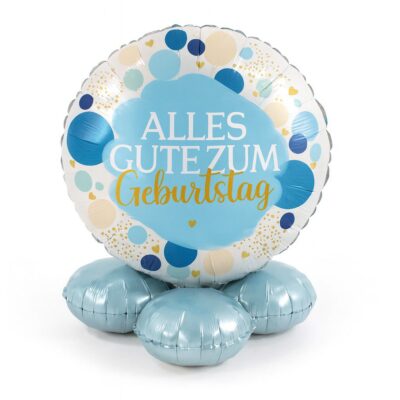 ballon bouquet alles gute zum geburtstag blau 43cm deko feier ballonwerk