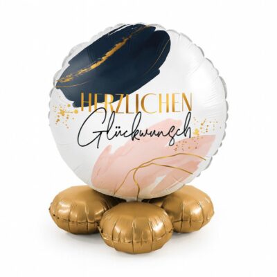 ballon bouquet herzlichen glueckwunsch 43cm festlicher partyballon ballonwerk