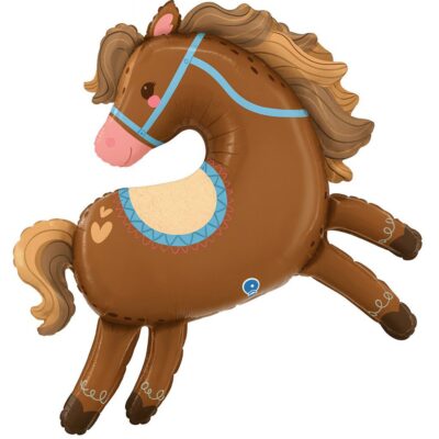 ballon braunes pferd 94cm deko highlight ballonwerk
