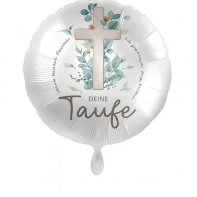 ballon deine taufe 43cm elegantes highlight ballonwerk
