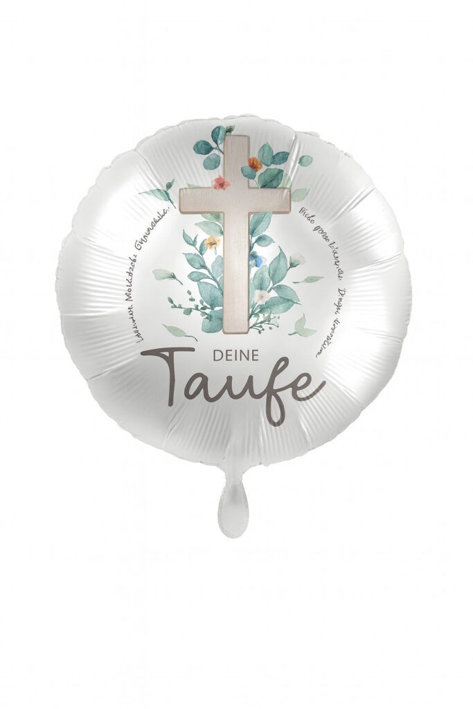 ballon deine taufe 43cm elegantes highlight ballonwerk