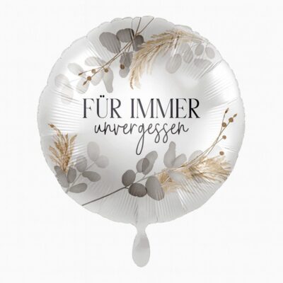 ballon fuer immer unvergessen 43cm deko ballonwerk