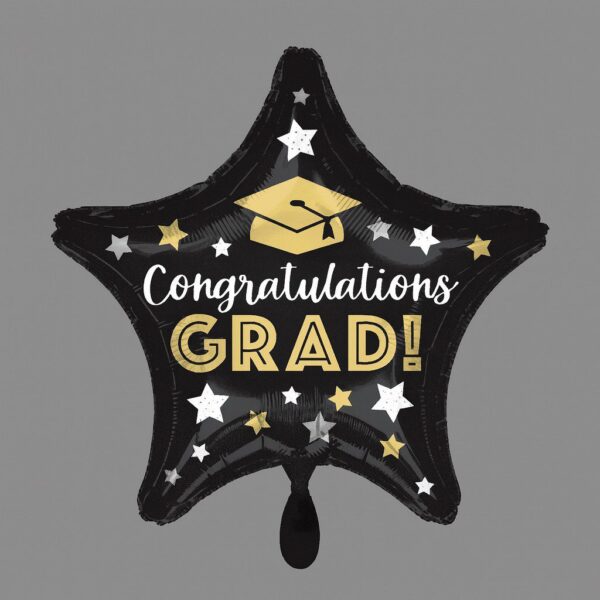 ballon stern congratulations grad 48cm abschlussballon ballonwerk