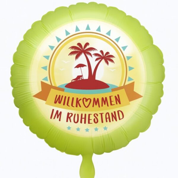 ballon willkommen im ruhestand 43cm ballonwerk