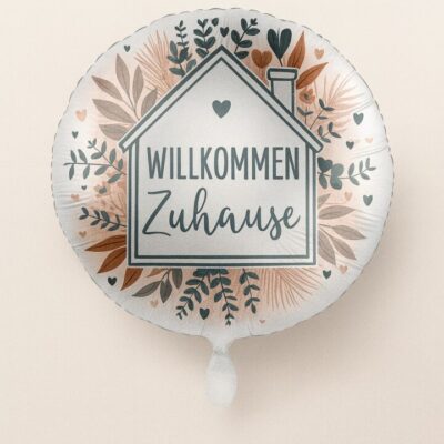 ballon willkommen zuhause 43cm ballonwerk 2