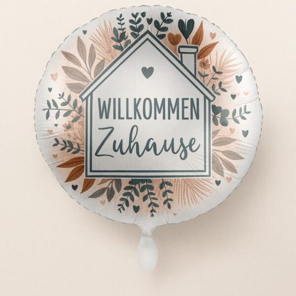 ballon willkommen zuhause 43cm ballonwerk 2