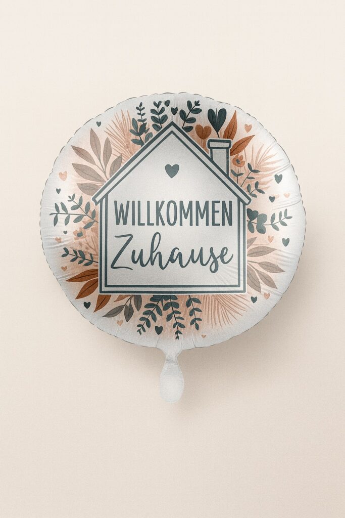 ballon willkommen zuhause 43cm ballonwerk 2
