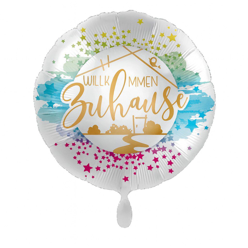 ballon willkommen zuhause 43cm ballonwerk