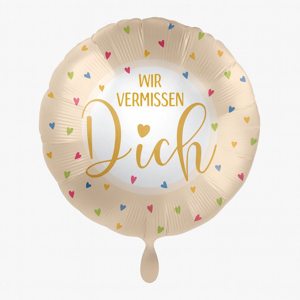 ballon wir vermissen dich 43cm ballonwerk