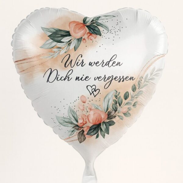 ballon wir werden dich nie vergessen 43cm ballonwerk