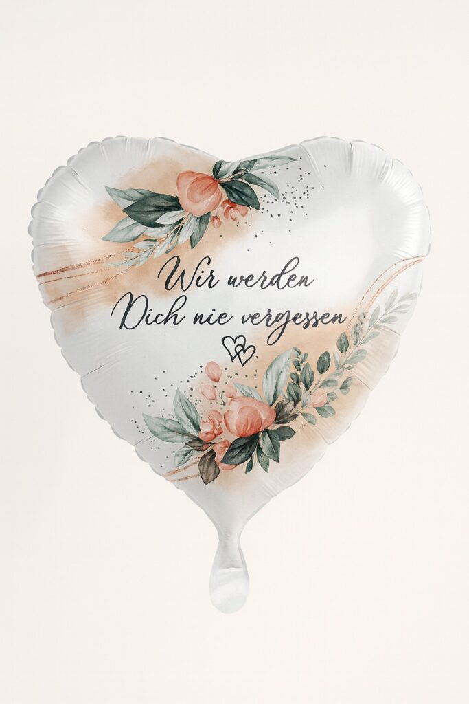 ballon wir werden dich nie vergessen 43cm ballonwerk