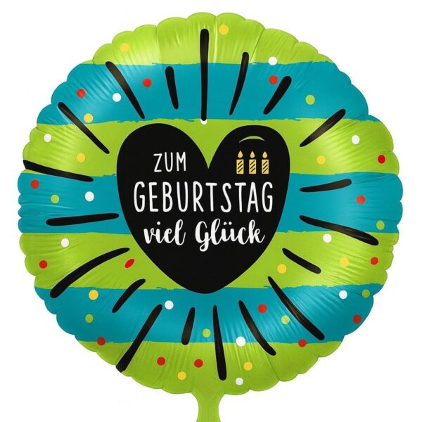 ballon zum geburtstag viel glueck 46cm ballonwerk