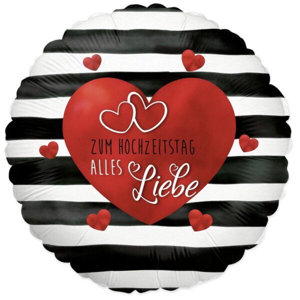 ballon zum hochzeitstag alles liebe 43cm hochzeitsballon ballonwerk
