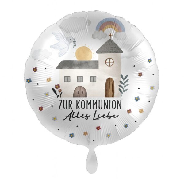 ballon zur kommunion alles liebe 43cm ballonwerk