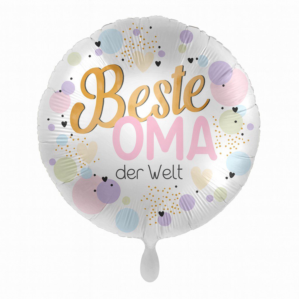 beste oma der welt ballon 43cm liebevolle deko geburtstag familienfeier ballonwerk